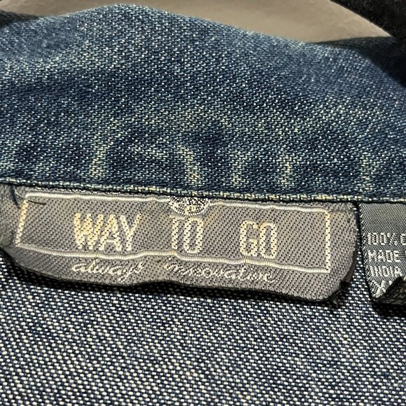 Way To Go Womens VTG Embroidered Denim Jacket XL Farm Bears Teacher Whimsical - Picture 6 of 10